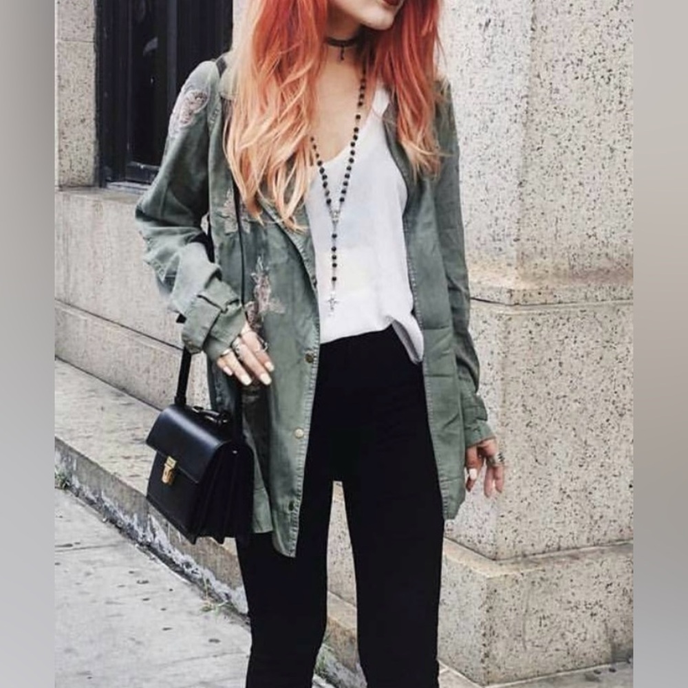 Billy T Embroidered Anorak Jacket long sleeve lightweight